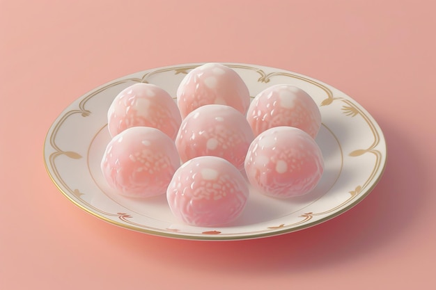 Daifuku mochi en el fondo