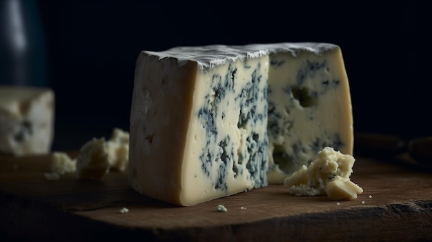 DairyRich Cheese Savoring Inside Gorgonzola cheese generative ai