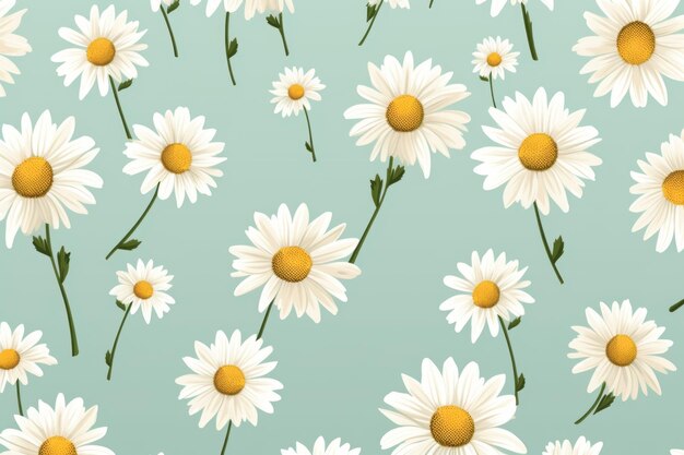 Daisy Dreams caprichoso vector de fondo dibujado a mano en una relación de aspecto de 32