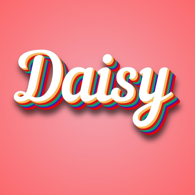 Daisy-Text-Effekt Foto-Bild Cool