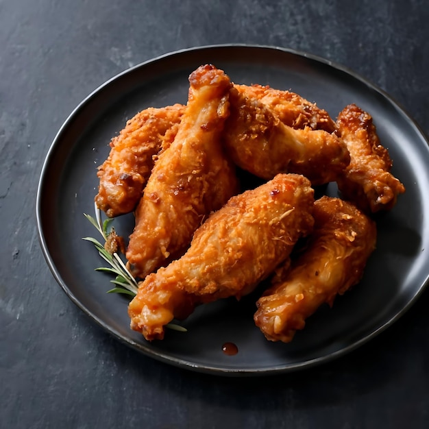 Dakgangjeong es un plato de pollo crujiente frito con glaseado fotografía de comida