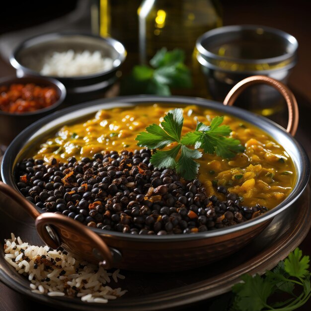 Dal Makhani Creme e manteiga com curry de lentilha preta Sabores