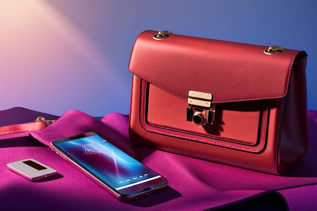 Damengepäck Umhängetasche Handtasche Luxustasche Rendering Werbung Rendering Hintergrund
