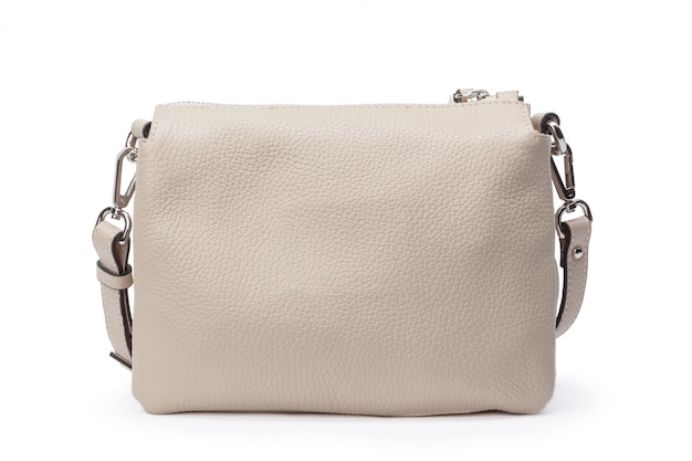 Damenmode Crossbody Tasche isoliert auf weiss