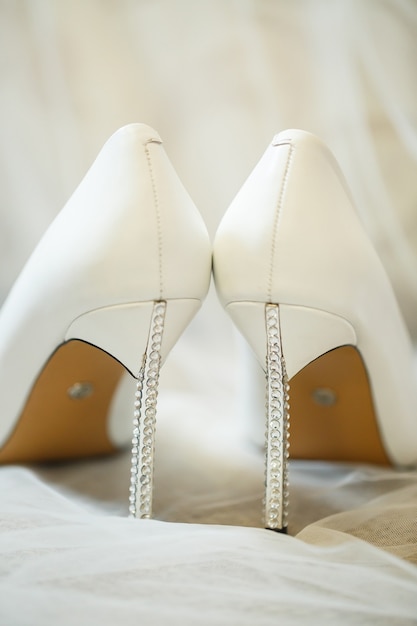 Damenschuhe am Hochzeitstag für die Braut