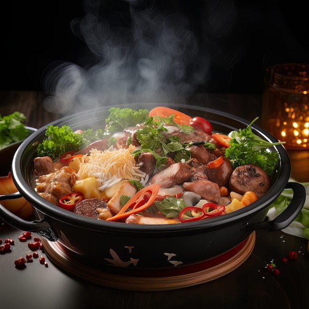 Dampfige und aromatische Hot Pot Bowl