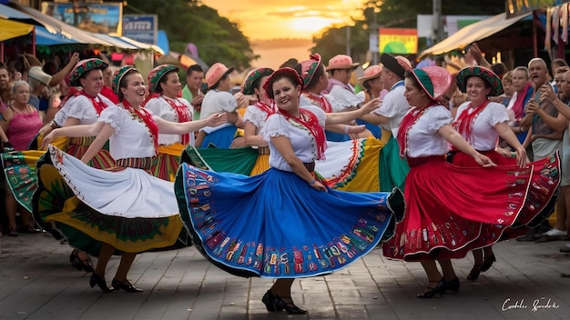 Foto dança de praça na festa de são joão campina grande paraíba brasil