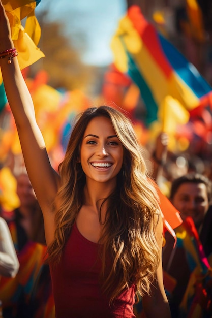 Dançando ao som da tradição colorida celebração colombiana IA generativa