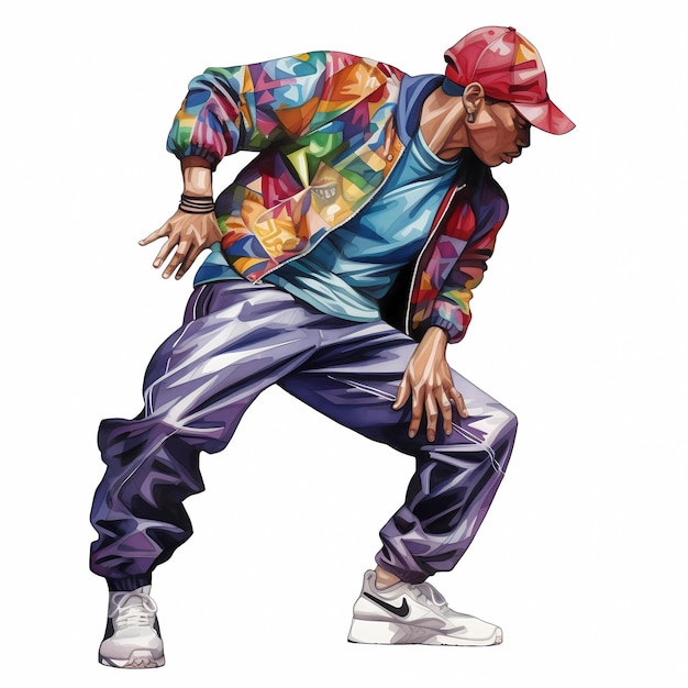Dançarino de rua do homem negro de hip hop