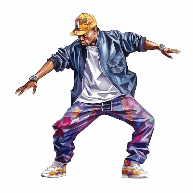 Dançarino de rua do homem negro de hip hop