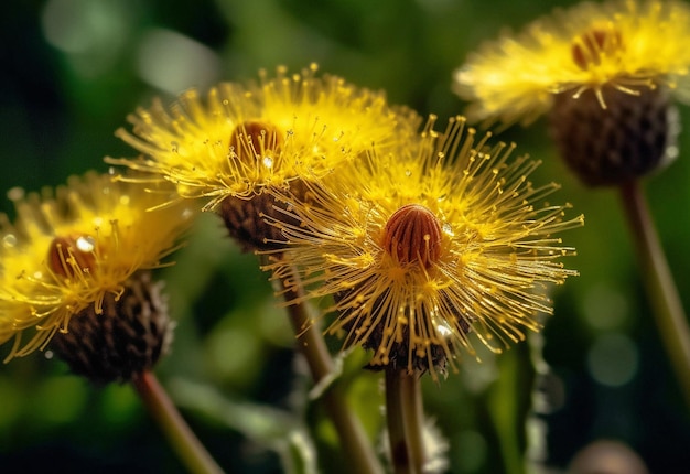 Dandelion primer plano de la flor en la naturaleza para la primavera y el fondo natural