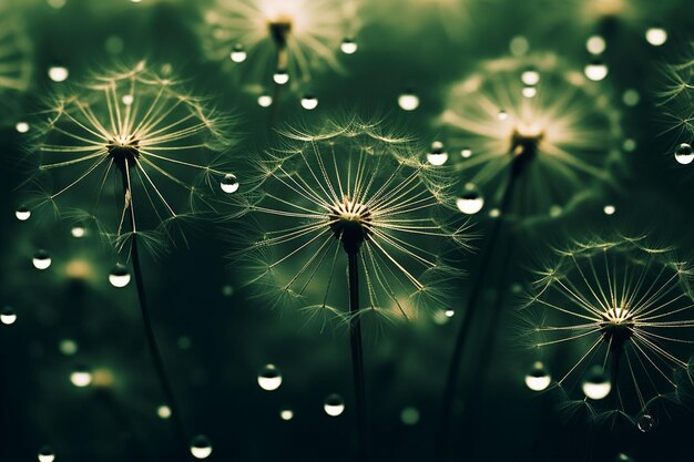 Foto dandelion vor dem hintergrund des blauen himmels und der sonne