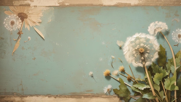 Dandelion Whispers HD Shabby Chic Zoom Fundo