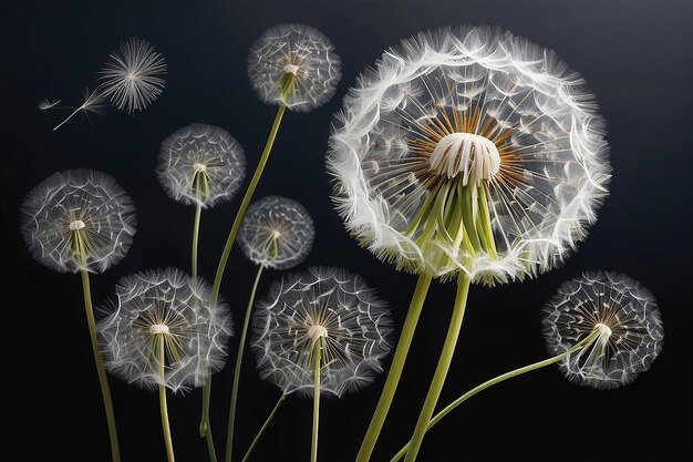 Dandelions Tanz von Licht und Schatten