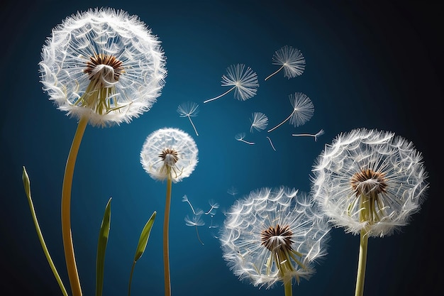 Dandelions Tanz von Licht und Schatten