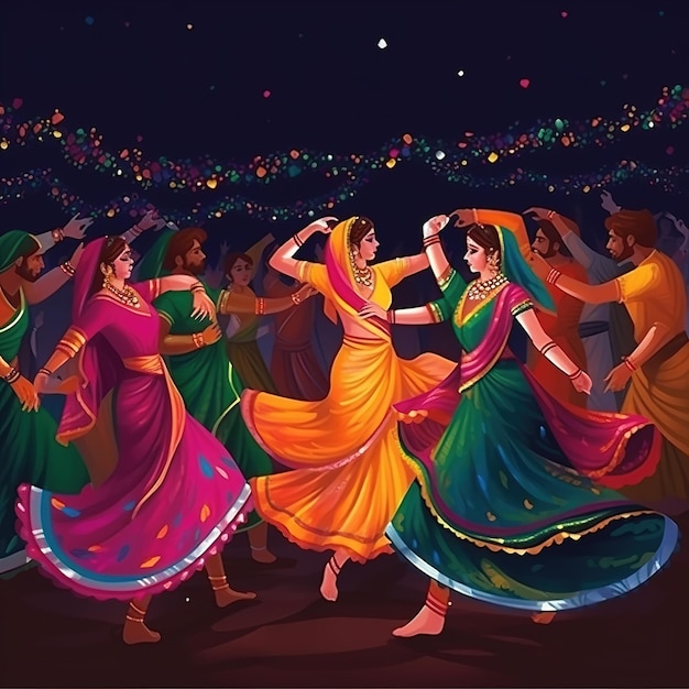 Dandiya-Nachtfeier auf Navratri