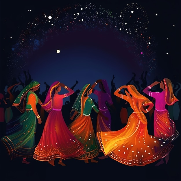 Dandiya-Nachtfeier auf Navratri