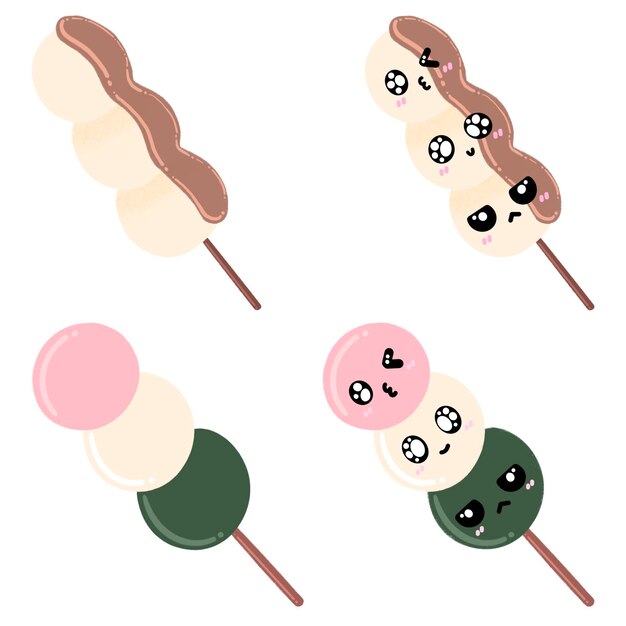 Dango, un postre japonés de dibujos animados
