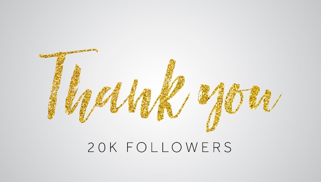 Danke 20.000 Follower Goldglitter Social Media Banner