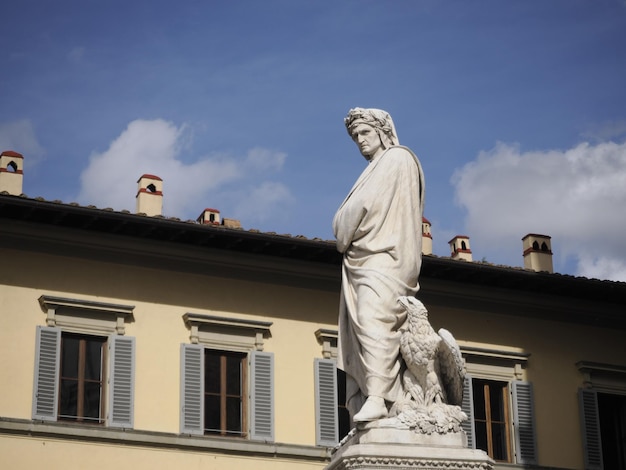 Dante-Statue in Florenz Santa Croce