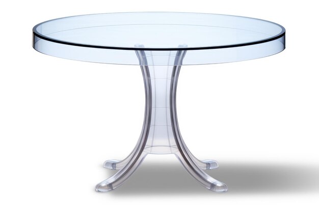 Foto danza de mesa de vidrio reflejado de elegancia en fondo transparente blanco o png