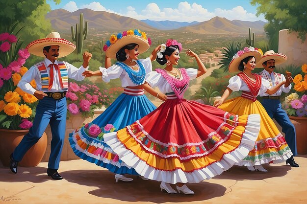 Danzantes tradicionales mexicanos