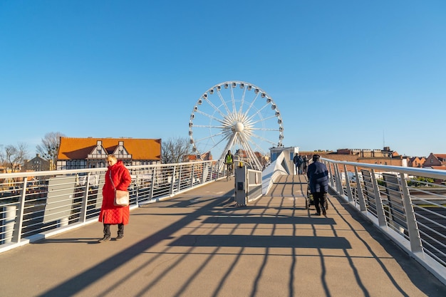 Danzig Polen 11. März 2022 AmberSky Riesenrad in Danzig