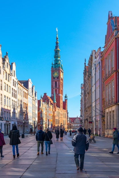 Danzig Polen 11. März 2022 Erstaunliche Architektur der Altstadt von Danzig