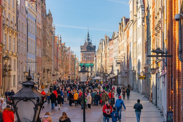 Danzig Polen 11. März 2022 Erstaunliche Architektur der Altstadt von Danzig