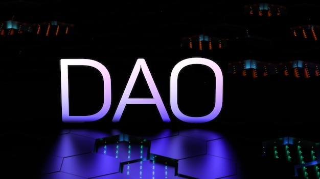 DAO Organismo Autónomo Descentralizado neón