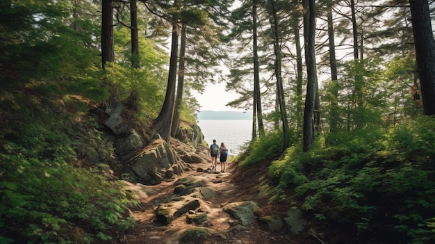 Dar un paseo por un sendero panorámico