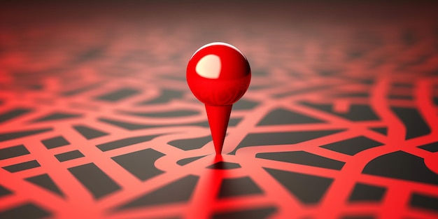 Foto dardo vermelho em um mapa dardo vermelho no alvo alvo de dardo vermelho