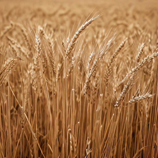 Dargestellt ist ein goldenes Weizenfeld mit dem Wort Weizen darauf.