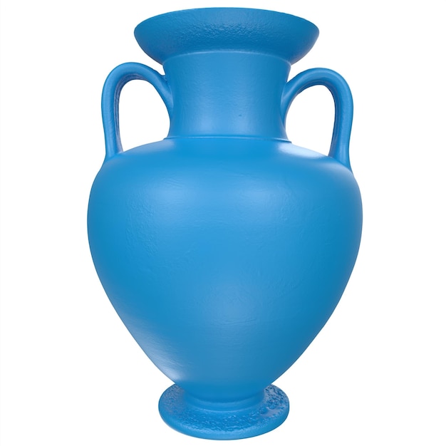 Dargestellt ist eine blaue Vase mit zwei Henkeln.