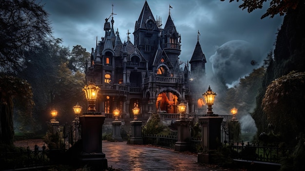 Dark Castle Halloween IA generativa