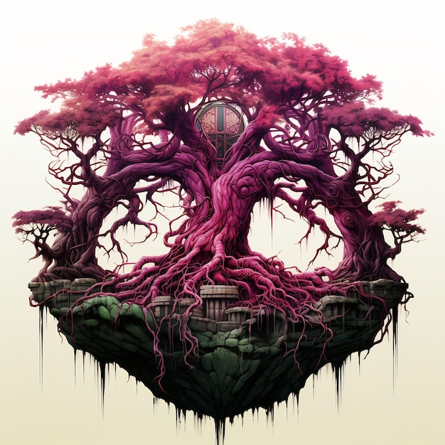 Dark World Tree e descubra uma obra-prima cativante Venture capa de livro arte de parede POD beleza épica