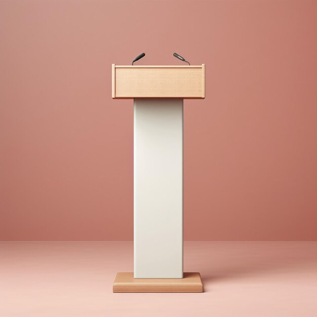 Foto darstellung eines minimalistischen podiums in weichen farben