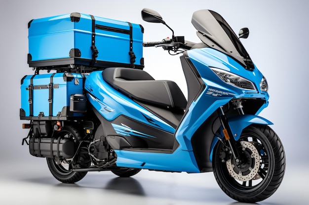 Darstellung von Delivery Blue Bike Scooter