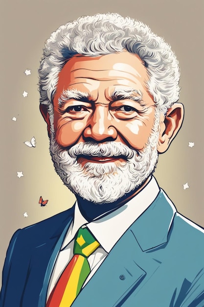 Foto darstellung von herrn lula da silva, präsidenten brasiliens