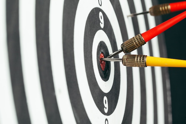 Foto dartboard close-up