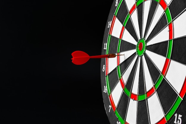 Dartboardbac close-up. Visando o conceito