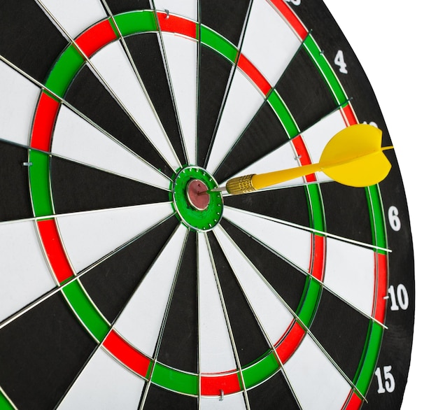 Dartscheibe mit Darts