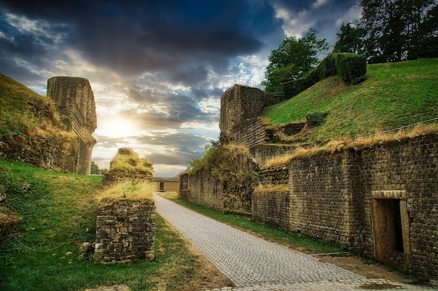 das Amphitheater in Trier. Eine toristische Sehenswürdigkeit in Deutschland. Weltkulturerbe