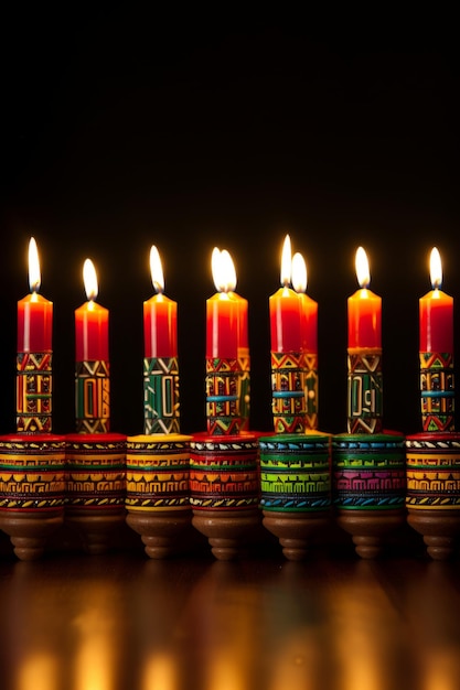 Das Anzünden der Kwanzaa-Kerzen ist KI-generativ