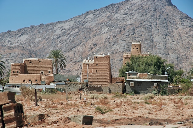 Das arabische Dorf in der Nähe von Najran in der Region Asir in Saudi-Arabien