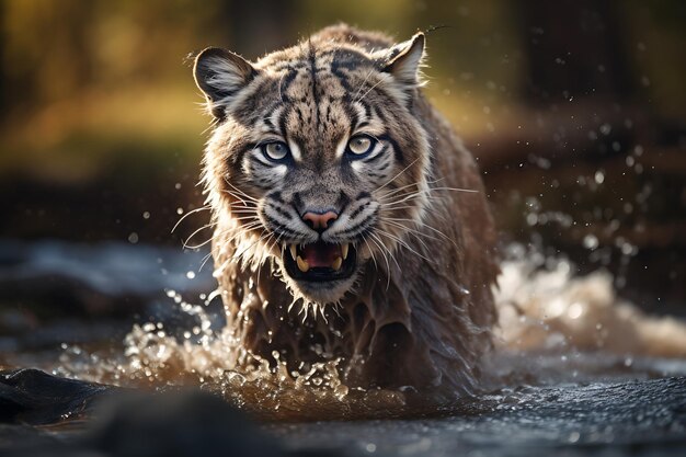 Das Aufnehmen des Rufes des Wildtiers auf dem Foto