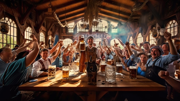 Foto das bier der bar ist ein beliebtes bierfest.