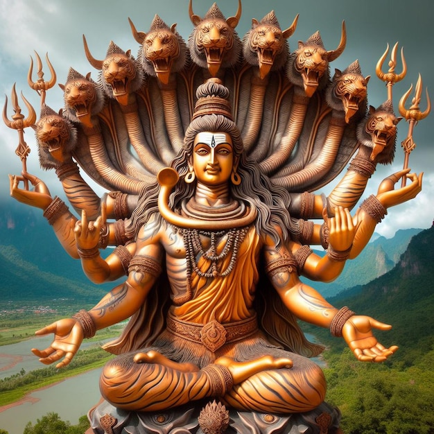 Das Bild des Lord Mahadev-Blaue-Augen-Festivals