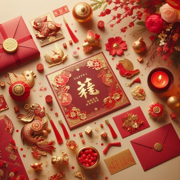 Das Bild feiert das chinesische Neujahr