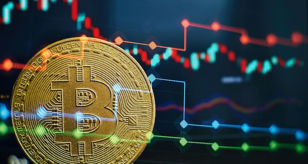 Das Bitcoin Stock Growth Chart zeigt einen starken Anstieg des Bitcoin-Preises, der in virtuelle Vermögenswerte investiert